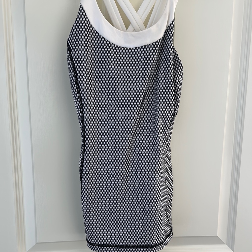 Black and White Geometric Dress